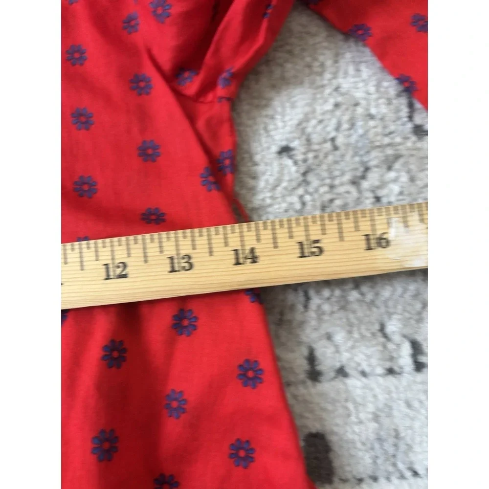 American‎ Girl Dress Size 10 Graphic Print Tie Front Zipper Back